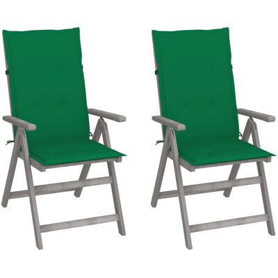 VidaXL Gartensessel - Verstellbarer Rückenlehne - Grün - Gartenmöbel VidaXL Gartensessel - Verstellbarer Rückenlehne - Grün - Gartenmöbel
