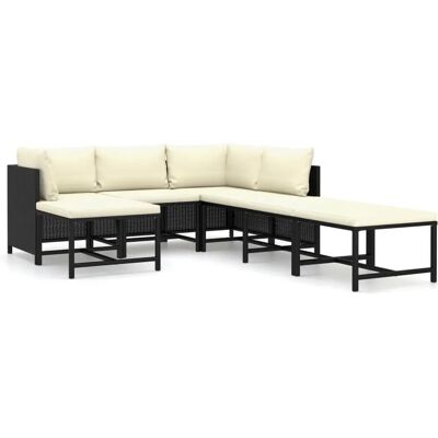 vidaXL Outdoor Möbel-Set - Schwarz - Modulares Design vidaXL Outdoor Möbel-Set - Schwarz - Modulares Design