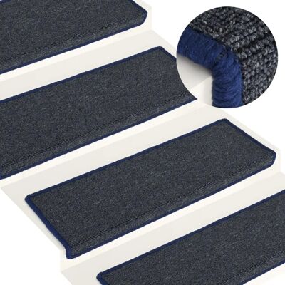vidaXL Treppematten 15 Stk. 65x21x4 cm Grau und Blau Mehrfarbig - Treppematten vidaXL Treppematten 15 Stk. 65x21x4 cm Grau und Blau Mehrfarbig - Treppematten