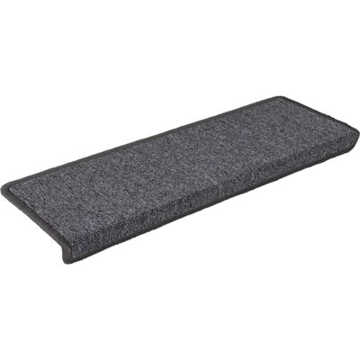 vidaXL Trapmatten - Grijs & Zwart - 15 stuks, 65x21/25 cm - Tredenmatten vidaXL Trapmatten - Grijs & Zwart - 15 stuks, 65x21/25 cm - Tredenmatten