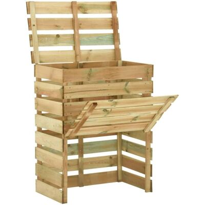 vidaXL Lattenrost-Komposter 2 Stk. 80X50X100 Imprägniertes Kiefernholz Anzahl im Pake - Braun - Aus umweltfreundlichem massiven Kiefern Holz vidaXL Lattenrost-Komposter 2 Stk. 80X50X100 Imprägniertes Kiefernholz Anzahl im Pake - Braun - Aus umweltfreundlichem massiven Kiefern Holz
