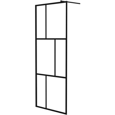 VidaXL Walk-in Duschewand - Gehärtetes Glas, Schwarz, 80x195 cm VidaXL Walk-in Duschewand - Gehärtetes Glas, Schwarz, 80x195 cm