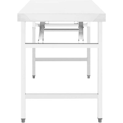 vidaXL Kitchen Folding Work Table 120x60x80 cm Stainless Steel - Work Table vidaXL Kitchen Folding Work Table 120x60x80 cm Stainless Steel - Work Table