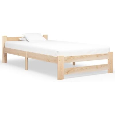 vidaXL Bettgestell aus massivem Kiefernholz 100x200 cm - Bettgestell vidaXL Bettgestell aus massivem Kiefernholz 100x200 cm - Bettgestell
