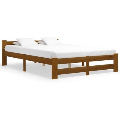 Frame de Lit en Pin Massif Honey Brown 160x200 cm - Frame de Lit - Publicité Frame de Lit en Pin Massif Honey Brown 160x200 cm - Frame de Lit - Publicité