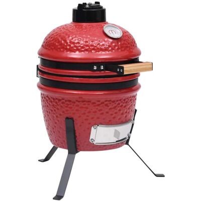vidaXL 2-en-1 Kamado Barbecue Fumoir en céramique rouge (316095) - Publicité vidaXL 2-en-1 Kamado Barbecue Fumoir en céramique rouge (316095) - Publicité