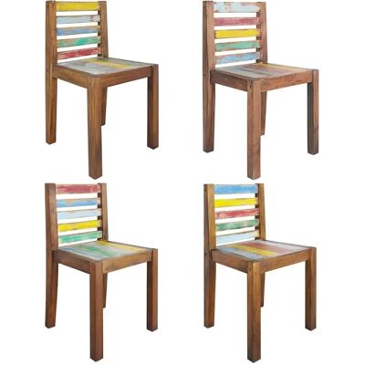 vidaXL 4x Gerecyclede Houten Eetstoelen Set vidaXL 4x Gerecyclede Houten Eetstoelen Set