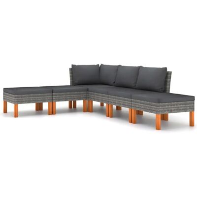 VidaXL Gartenmöbel-Set - Eukalyptus Holz Grau VidaXL Gartenmöbel-Set - Eukalyptus Holz Grau