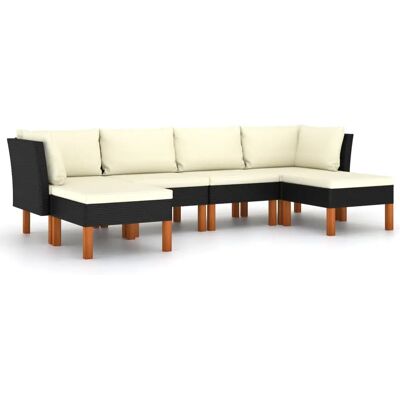 VidaXL Gartenmöbel-Set - 3-Sitzer Eukalyptus Rattan VidaXL Gartenmöbel-Set - 3-Sitzer Eukalyptus Rattan