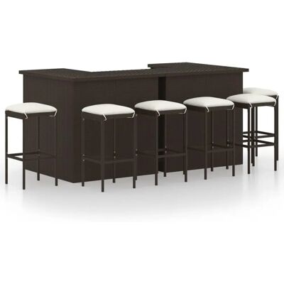 Maisonchic Modello - Set da bar da giardino 8 pz con cuscini - Arredo da esterno Maisonchic Modello - Set da bar da giardino 8 pz con cuscini - Arredo da esterno