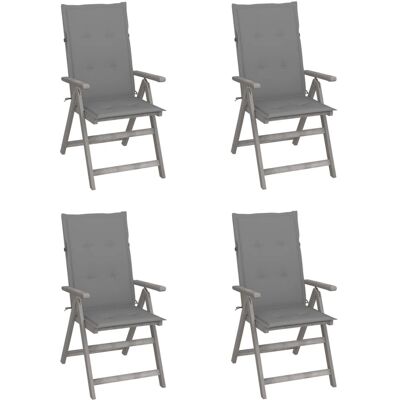 VidaXL Outdoor Stuhl mit Kissen - Grau VidaXL Outdoor Stuhl mit Kissen - Grau