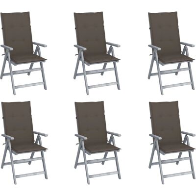 Meubles Pro - Gartensessel - Verstellbar, 6er-Set, Akazienholz Meubles Pro - Gartensessel - Verstellbar, 6er-Set, Akazienholz