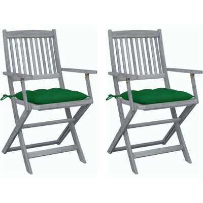 VidaXL Outdoor Chair - Klappstuhl aus Akazienholz mit Kissen VidaXL Outdoor Chair - Klappstuhl aus Akazienholz mit Kissen