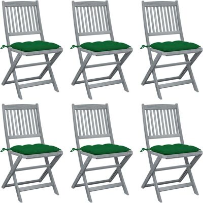 VIDAXL Gartensessel - Klappbar 6 Stück mit Kissen VIDAXL Gartensessel - Klappbar 6 Stück mit Kissen