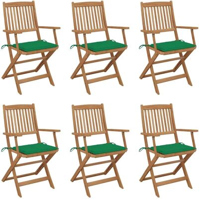 Maisonchic - Sillas de jardín plegables - 6 uds - Verde Maisonchic - Sillas de jardín plegables - 6 uds - Verde