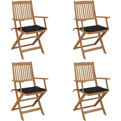vidaXL 883783 Gartensessel - Klappbarer Akazienholz - Schwarz vidaXL 883783 Gartensessel - Klappbarer Akazienholz - Schwarz