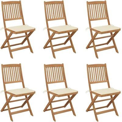 vidaXL Klappstühle Garten - Akazienholz - 6 Stück vidaXL Klappstühle Garten - Akazienholz - 6 Stück