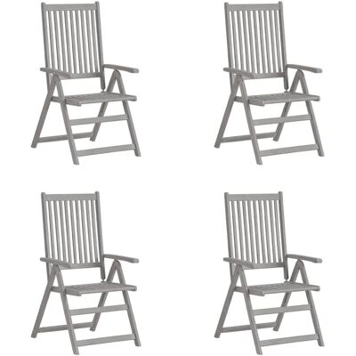 vidaXL Solide Akazien Gartenliegen - (Weiß) - 4 Stück vidaXL Solide Akazien Gartenliegen - (Weiß) - 4 Stück