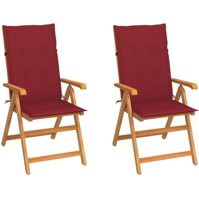 vidaXL Outdoor Stuhl - Teak Faltbar 7-Stufen Rückenlehne - Gartenset vidaXL Outdoor Stuhl - Teak Faltbar 7-Stufen Rückenlehne - Gartenset