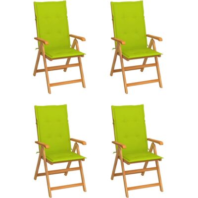 VidaXL Gartensessel - Teak Grün Verstellbar Klappbar - Gartenmöbel VidaXL Gartensessel - Teak Grün Verstellbar Klappbar - Gartenmöbel