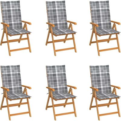 VidaXL Gartenstuhl-Set - Teak, Verstellbar, Klappbar VidaXL Gartenstuhl-Set - Teak, Verstellbar, Klappbar