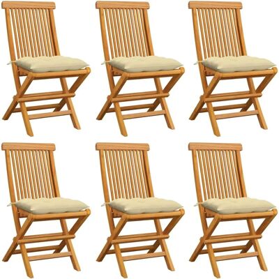Teak Gartenstühle Set mit Kissen - Für Außenbereich Teak Gartenstühle Set mit Kissen - Für Außenbereich