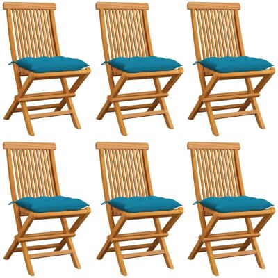 vidaXL 3065609 Outdoor Stuhl - Teak Blau vidaXL 3065609 Outdoor Stuhl - Teak Blau