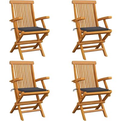 Zestaw Krzeseł Ogrodowych VidaXL - Trawa Teak Zestaw Krzeseł Ogrodowych VidaXL - Trawa Teak