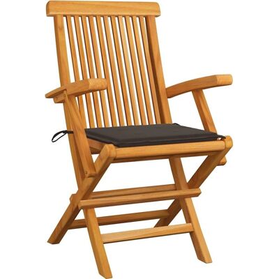 vidaXL Gartensessel-Set - Robustes Teak mit Kissen vidaXL Gartensessel-Set - Robustes Teak mit Kissen