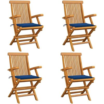 vidaXL Gartensessel-Set mit Kissen - Robustes Teak, Faltbar vidaXL Gartensessel-Set mit Kissen - Robustes Teak, Faltbar