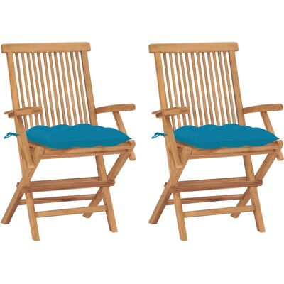 VidaXL Gartensessel 3065636 - Teak Blau VidaXL Gartensessel 3065636 - Teak Blau