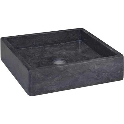 vidaXL Czarny Marmorowy Umywalka 40x40x10cm Łazienka vidaXL Czarny Marmorowy Umywalka 40x40x10cm Łazienka