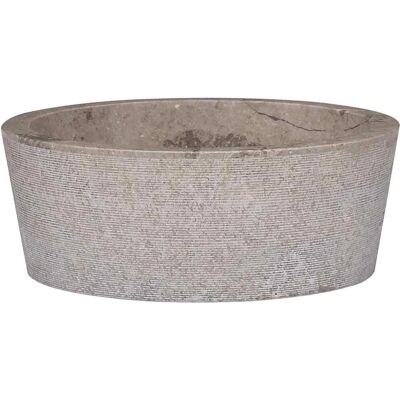 vidaXL Sink Grey Marble Ø40x15 cm - Bathroom Sink vidaXL Sink Grey Marble Ø40x15 cm - Bathroom Sink