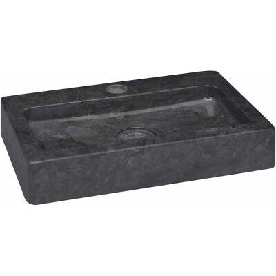 vidaXL Zwarte Marmeren Wastafel 38x24x6.5 cm - Badkamer Wastafel vidaXL Zwarte Marmeren Wastafel 38x24x6.5 cm - Badkamer Wastafel