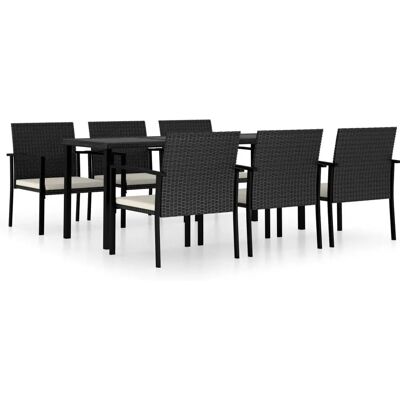 Ensemble de Mobilier de Jardin VidaXL - Cadre en Acier, 6 Chaises, 1 Table Ensemble de Mobilier de Jardin VidaXL - Cadre en Acier, 6 Chaises, 1 Table