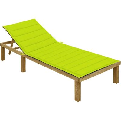vidaXL Outdoor Stoel - Verstelbare dennenhouten lounge zitting vidaXL Outdoor Stoel - Verstelbare dennenhouten lounge zitting