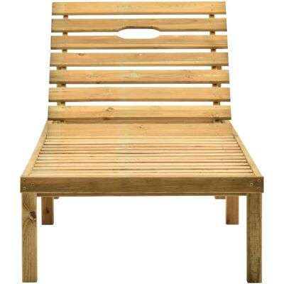 Chaise longue en bois de pin avec table et coussin - Maisonchic - Ajustable Chaise longue en bois de pin avec table et coussin - Maisonchic - Ajustable