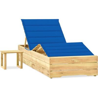 vidaXL Outdoor-Stuhl - Kiefernholz Blau - Verstellbare Rückenlehne - Gartensessel vidaXL Outdoor-Stuhl - Kiefernholz Blau - Verstellbare Rückenlehne - Gartensessel