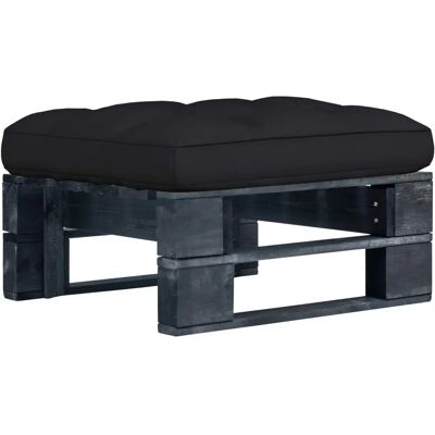 VidaXL Gartentisch Holz - Palettenhocker Schwarz VidaXL Gartentisch Holz - Palettenhocker Schwarz