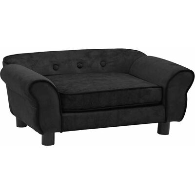 vidaXL Hundesofa Schwarz 72x45x30 cm Plüsch vidaXL Hundesofa Schwarz 72x45x30 cm Plüsch