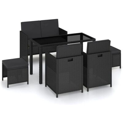 MAISONCHIC Modell Garten Ess-Set mit Kissen - Gartenmöbel MAISONCHIC Modell Garten Ess-Set mit Kissen - Gartenmöbel