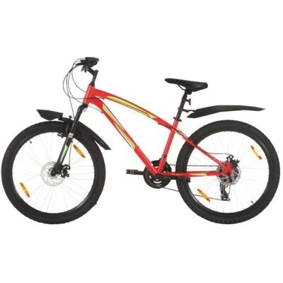 vidaXL Mountainbike 26 inch 21 Versnellingen Staal Rood vidaXL Mountainbike 26 inch 21 Versnellingen Staal Rood