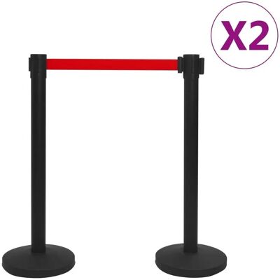 vidaXL Nova - Barrières de Contrôle de Foule - Noir vidaXL Nova - Barrières de Contrôle de Foule - Noir