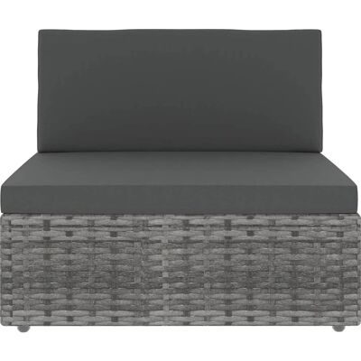 vidaXL Zestaw Mebli Ogrodowych 5-częściowy Szary Rattan vidaXL Zestaw Mebli Ogrodowych 5-częściowy Szary Rattan
