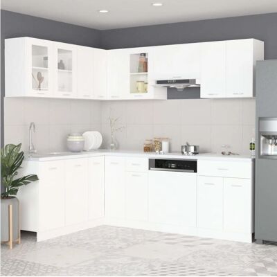 vidaXL Küchenmöbel-Set 11-teilig Weiß - Küchenmöbel-Set vidaXL Küchenmöbel-Set 11-teilig Weiß - Küchenmöbel-Set