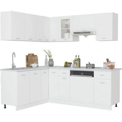 vidaXL Küchenmöbelset 11-teilig Weiß - Küchenmöbel vidaXL Küchenmöbelset 11-teilig Weiß - Küchenmöbel