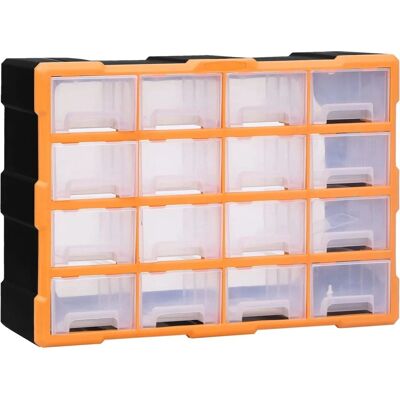Organizador de múltiples cajones vidaXL con 16 cajones medianos Organizador de múltiples cajones vidaXL con 16 cajones medianos