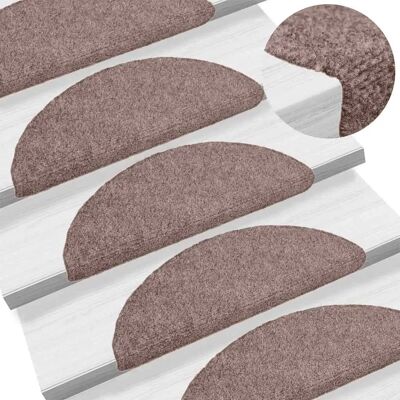 vidaXL Braune Selbstklebende Treppenmatten - 56x17x3 cm vidaXL Braune Selbstklebende Treppenmatten - 56x17x3 cm