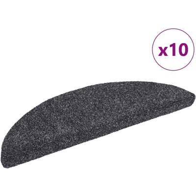 vidaXL Selbstklebende Treppenmatten - 10 Stück - Dunkelgrau - 56x17x3 cm - Treppenmatte vidaXL Selbstklebende Treppenmatten - 10 Stück - Dunkelgrau - 56x17x3 cm - Treppenmatte