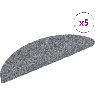 Tapis d'escalier auto-adhésifs vidaXL - 5 pcs Gris Clair 56x17x3 cm - Publicité Tapis d'escalier auto-adhésifs vidaXL - 5 pcs Gris Clair 56x17x3 cm - Publicité